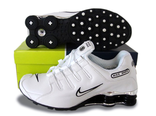 Mens Nike Shox Nz Sl Si Shoes White Black - Click Image to Close